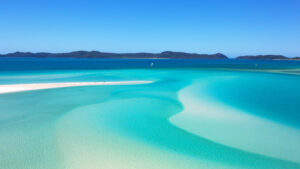 Luftaufnahme von Whitehaven Beach auf Whitsunday Island